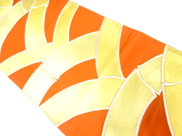 JAPANESE KIMONO / ANTIQUE FUKURO OBI / WOVEN BAMBOO